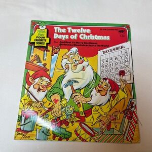 Peter Pan The Twelve Days of Christmas Vinyl Record 45 RPM‎ Christmas Holiday